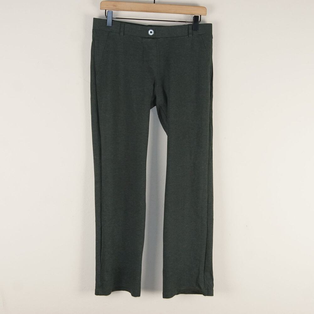 Betabrand Green Classic DPYP Dress Yoga Pant Straight Leg Womens Sz M Petite